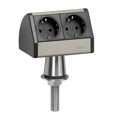 Featured image for “EVOline T-Dock / 2x power socket / covers black”