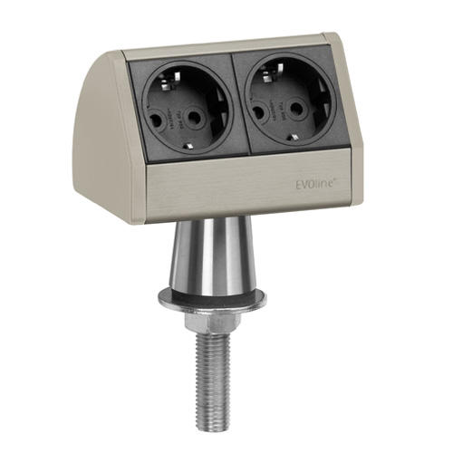Featured image for “EVOline T-Dock / 2x power socket / covers alanox”