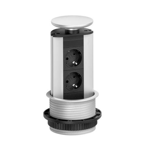 Featured image for “EVOline Port / Silver / 2x pop up socket”