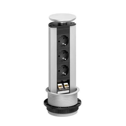 Featured image for “EVOline Port DATA / Silver / 3x pop up socket / 2x RJ45”