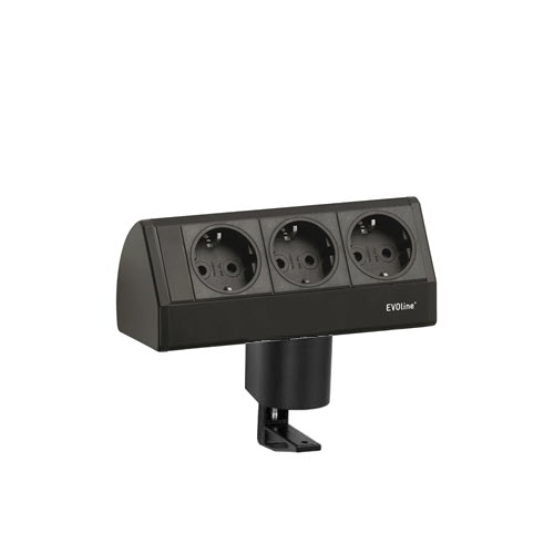 Featured image for “EVOline Dock SMALL Black clamp / 3x power / with clamp”