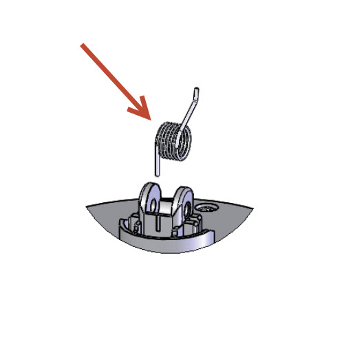 EVOline Port replacement lid / Rocking cover / spring + hinge pin-1731