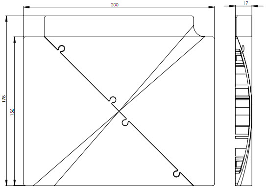 EVOline Bridge kabelgoot / vloergoot / kabelbrug T-stuk module-1634