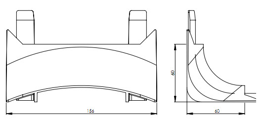 EVOline Bridge kabelgoot / vloergoot / kabelbrug verticale module-1627