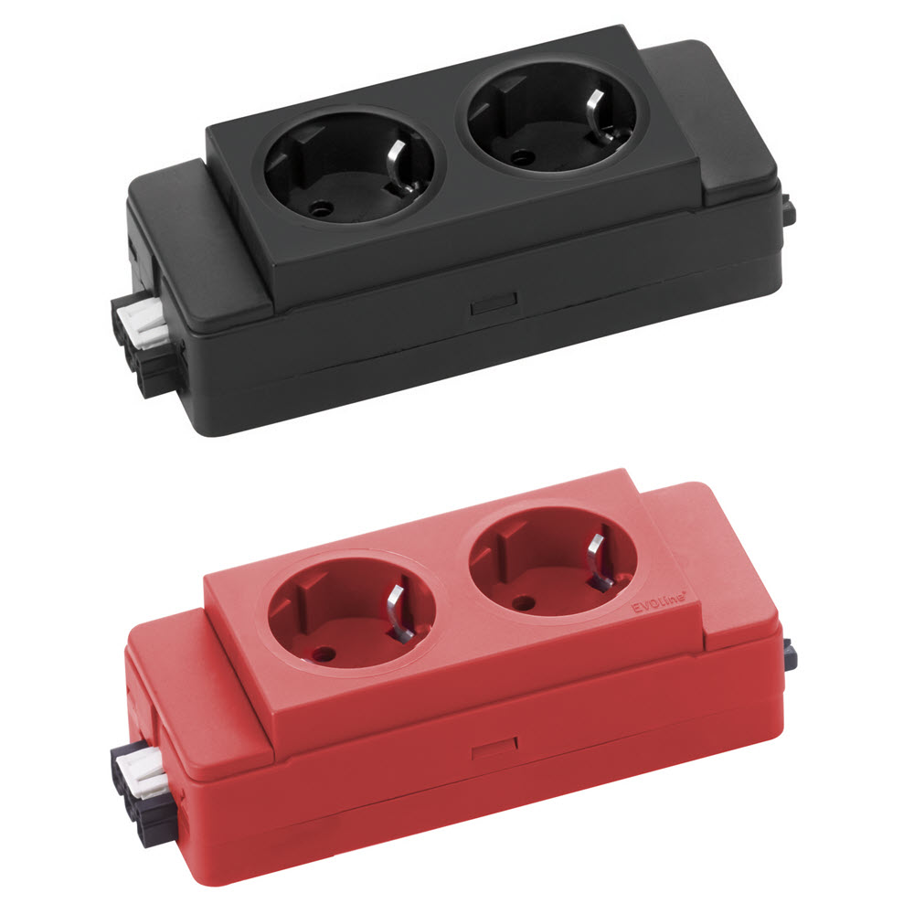 EVOline Express Type-910 - 2-fold VDE black and red - EVOlineStore