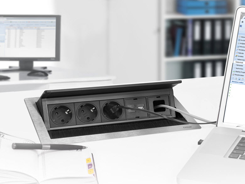 EVOline Fliptop Push S / Netbox 3x power socket-2814