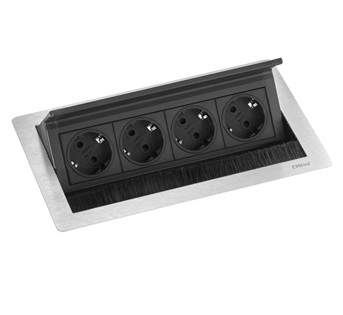 EVOline Fliptop Push M / Netbox 4x power socket -0