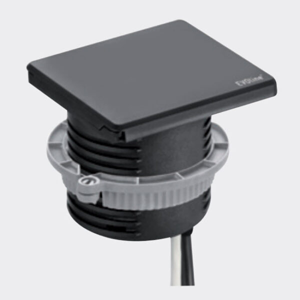 EVOline Square80 / 1x Qi / 1x power / 1x USB charger / 1x RJ45 / Black-2824