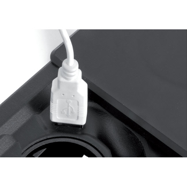 EVOline Square80 / 1x Qi / 1x power / 1x USB charger / 1x RJ45 / Black-2825
