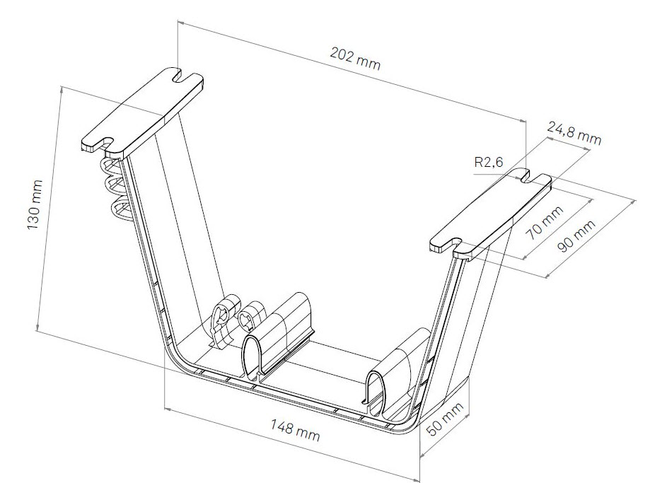 EVOline Rail 150mm for U-Dock-3042