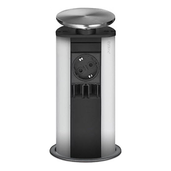 EVOline Port Cable Guide / stainless steel / 1x pop up socket-0
