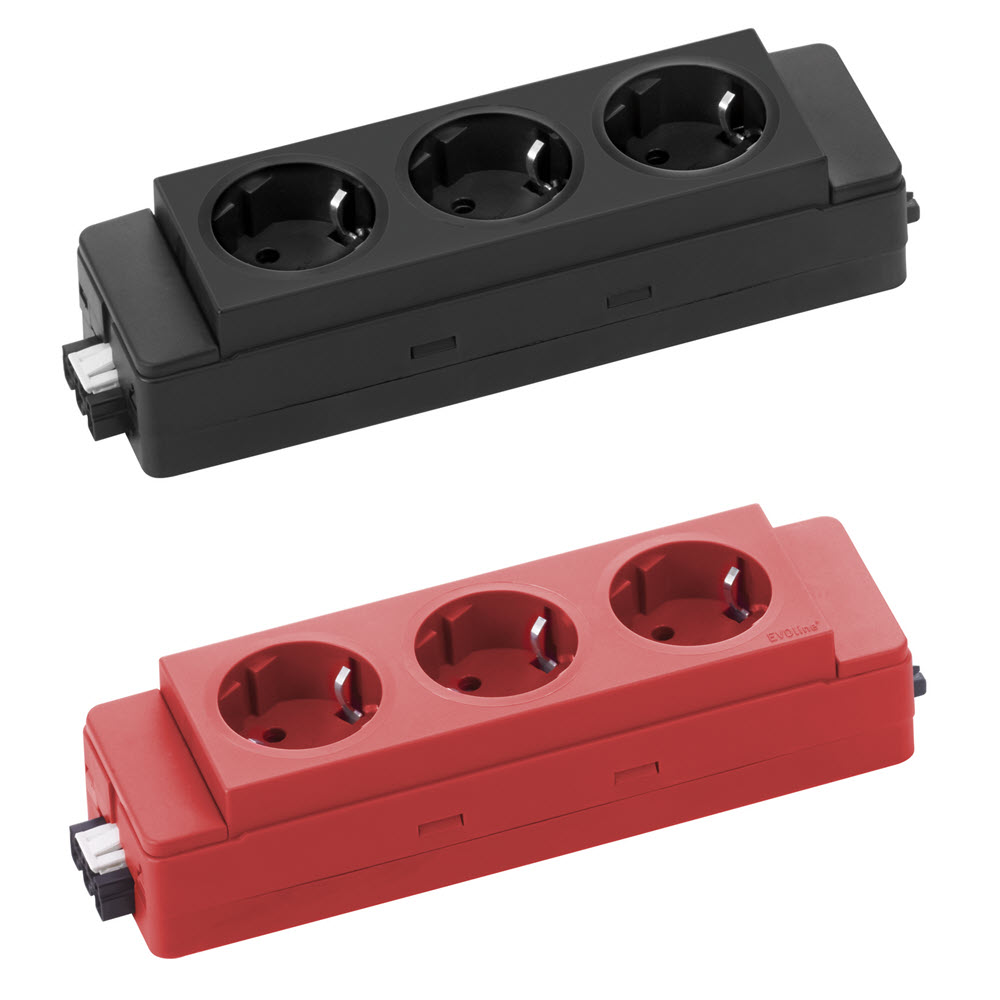EVOline Express Type-910 - 3-fold VDE black and red - EVOlineStore