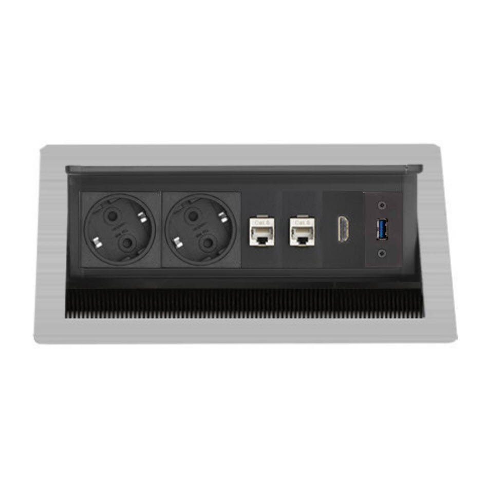 Featured image for “EVOline FlipTop Push M / Netbox / 2x pwr / 2x RJ45 / HDMI / USB 3.0”