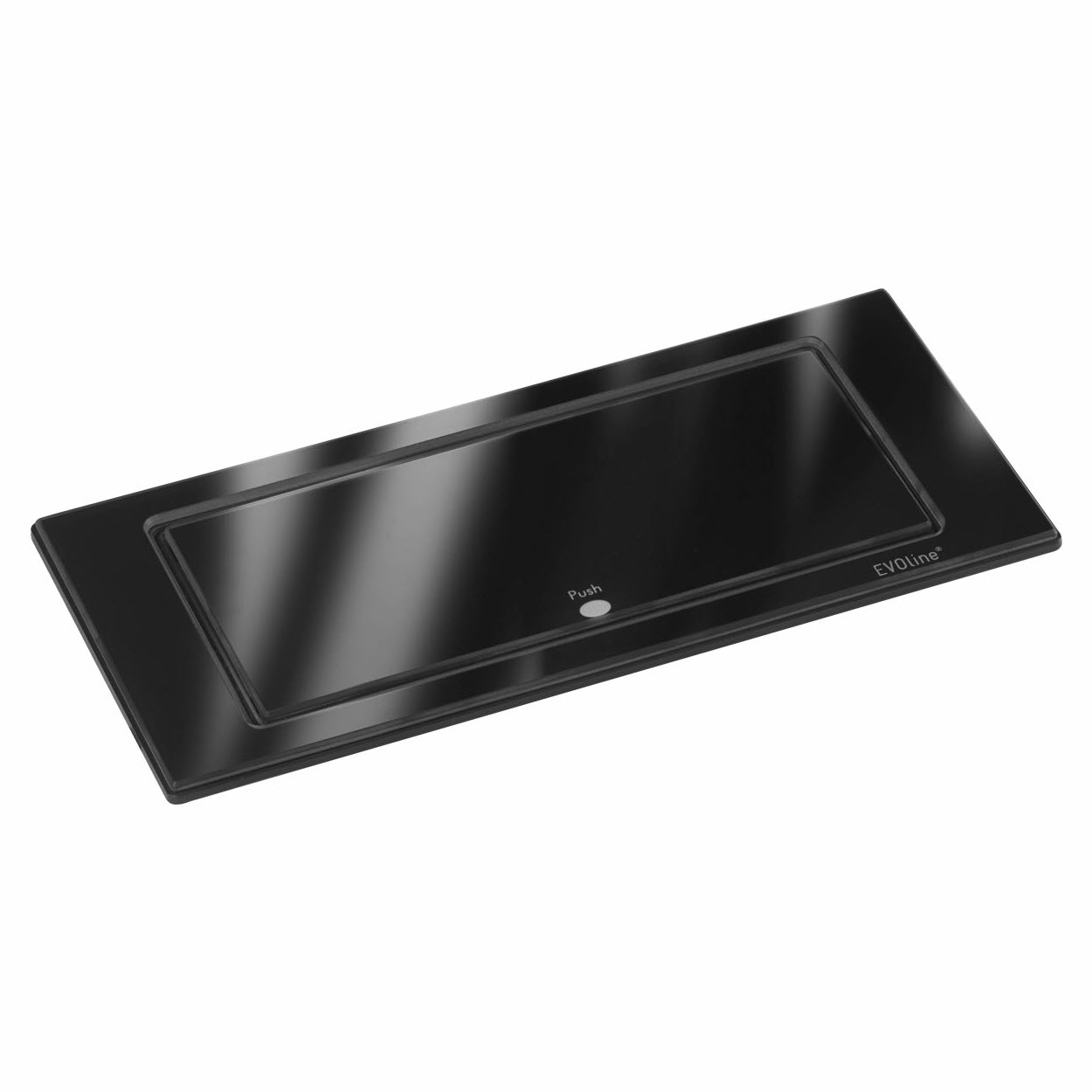 Featured image for “EVOline Backflip glossy black glass top / 2x power socket / 1x USB Charger”