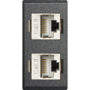 EVOline 2 x RJ45 modular CAT6 module 25x50 - EVOlineStore