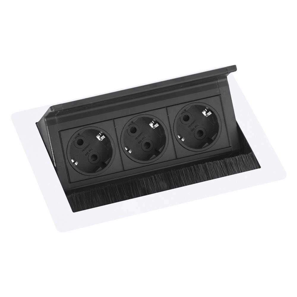 Featured image for “EVOline Fliptop Push S / Netbox 3x power socket / White painted”