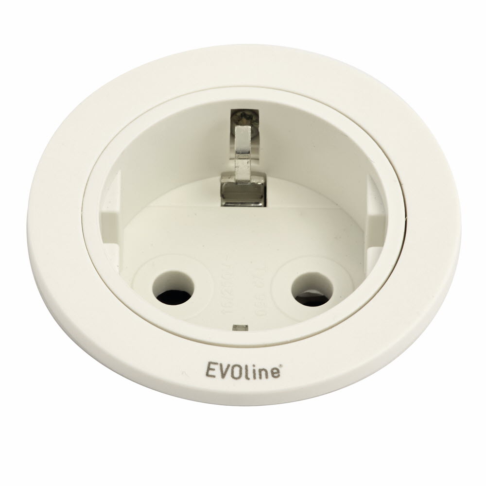 Featured image for “EVOline One / 1x power socket / cover ring / White”