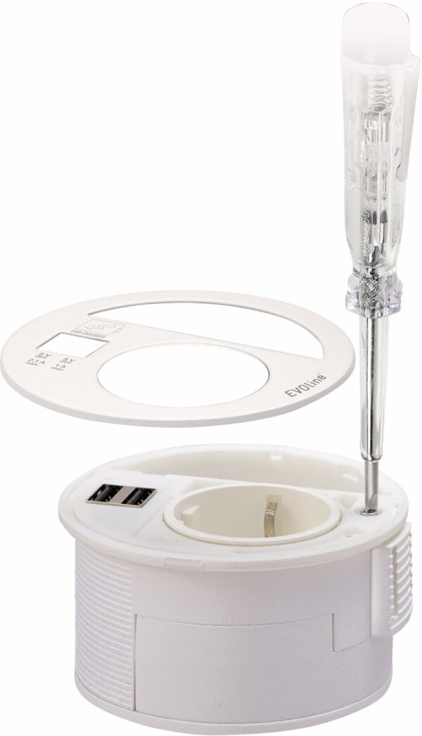EVOline Circle80 - mounting white - EVOlineStore