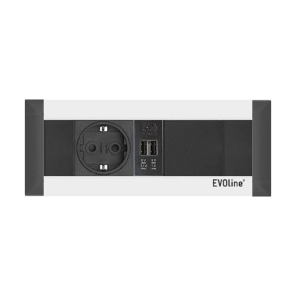 EVOline FrameDock - 1x VDE 1x USB 1x Free slot - EVOlineStore