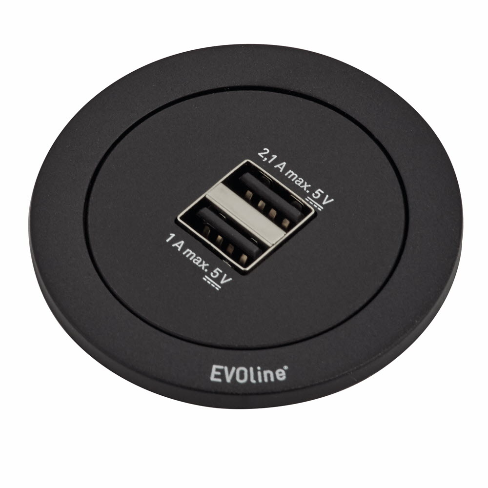 EVOline One - Double USB charger black - EVOlineStore