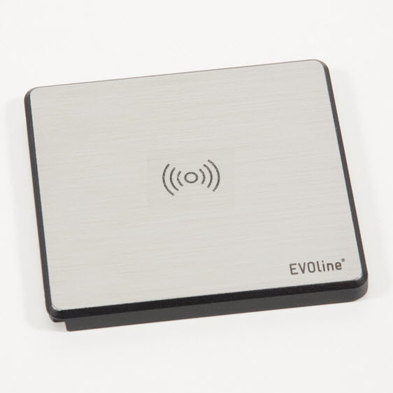 EVOline Square Stainless steel optics Qi-charger - EVOlineStore