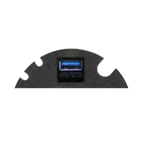 EVOline Circle80 - 3fold cable guide + multimedia module - Black - EVOlineStore