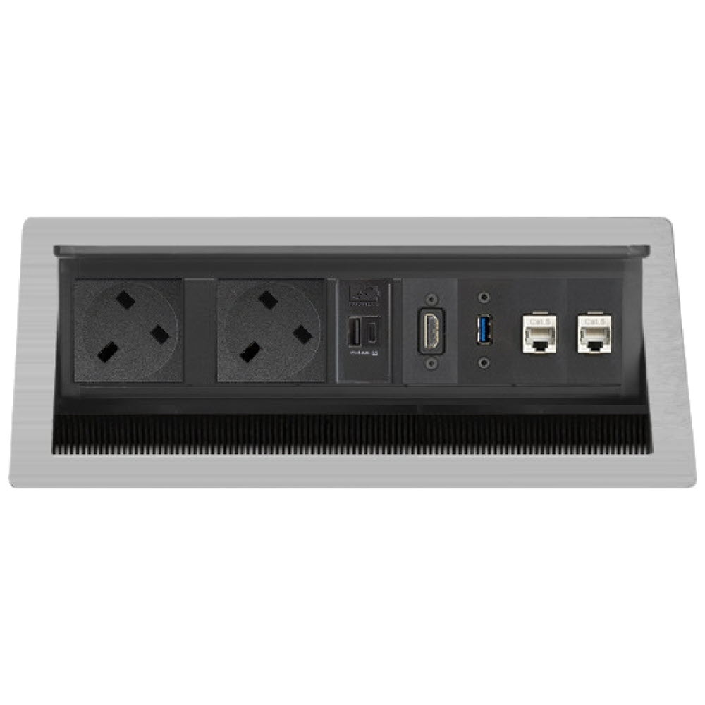 Featured image for “EVOline FlipTop Push Multimedia L / Netbox / 2x power (UK-style)”