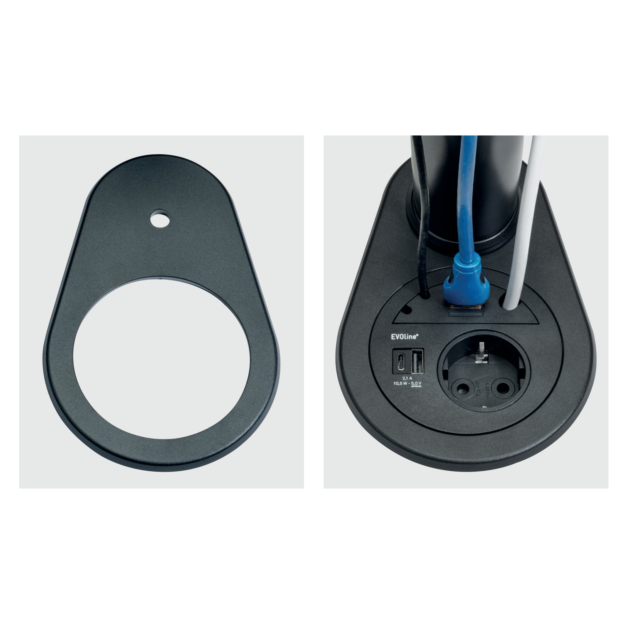 EVOline Circle80 monitor plate example
