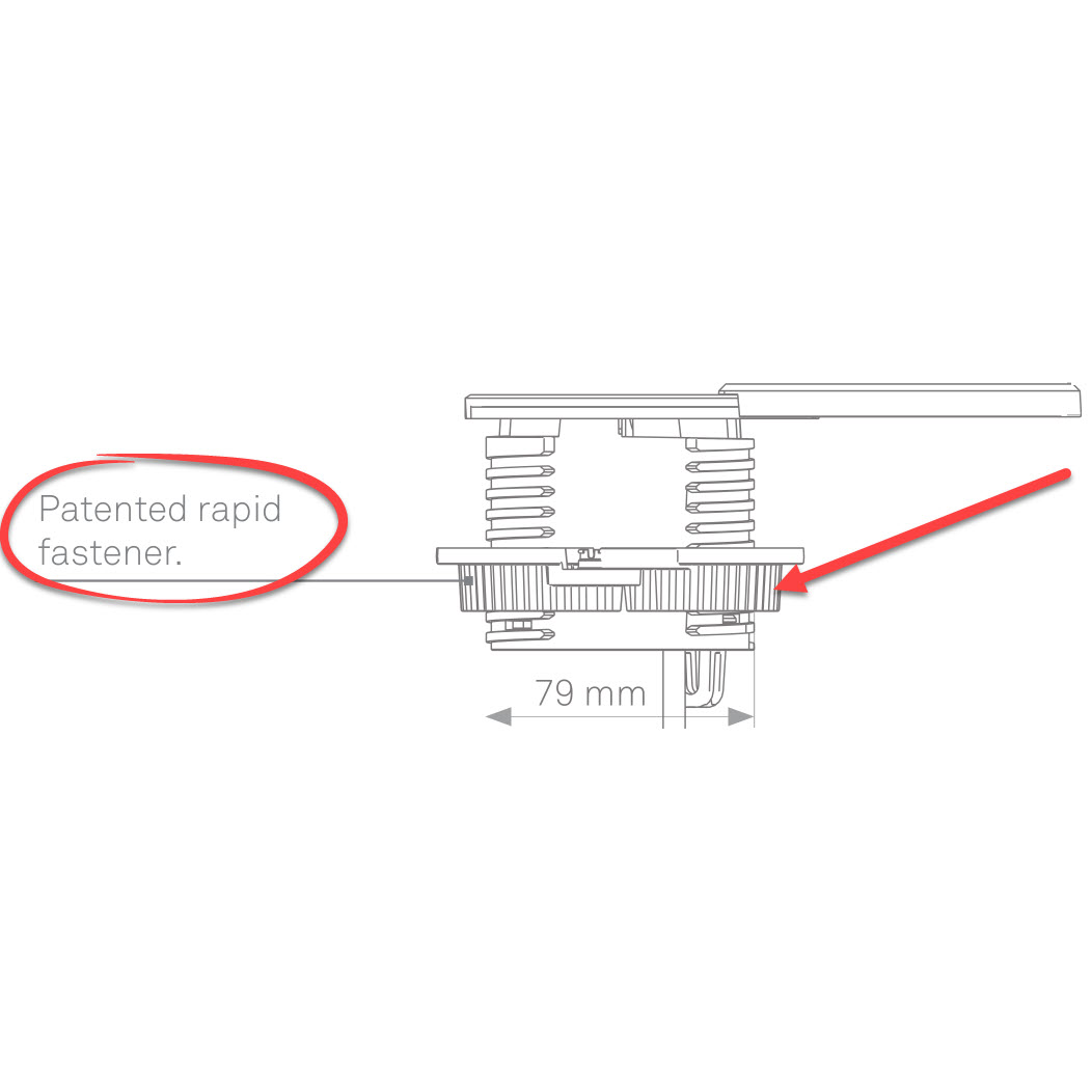 EVOline Square80 - rapid fastener